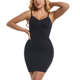 Bodysuit Waist-Slimming, Body-Shaping, Tummy-Tightening, Seamless Sling, Hip-Covering, Seamless Dress, Short Skirt