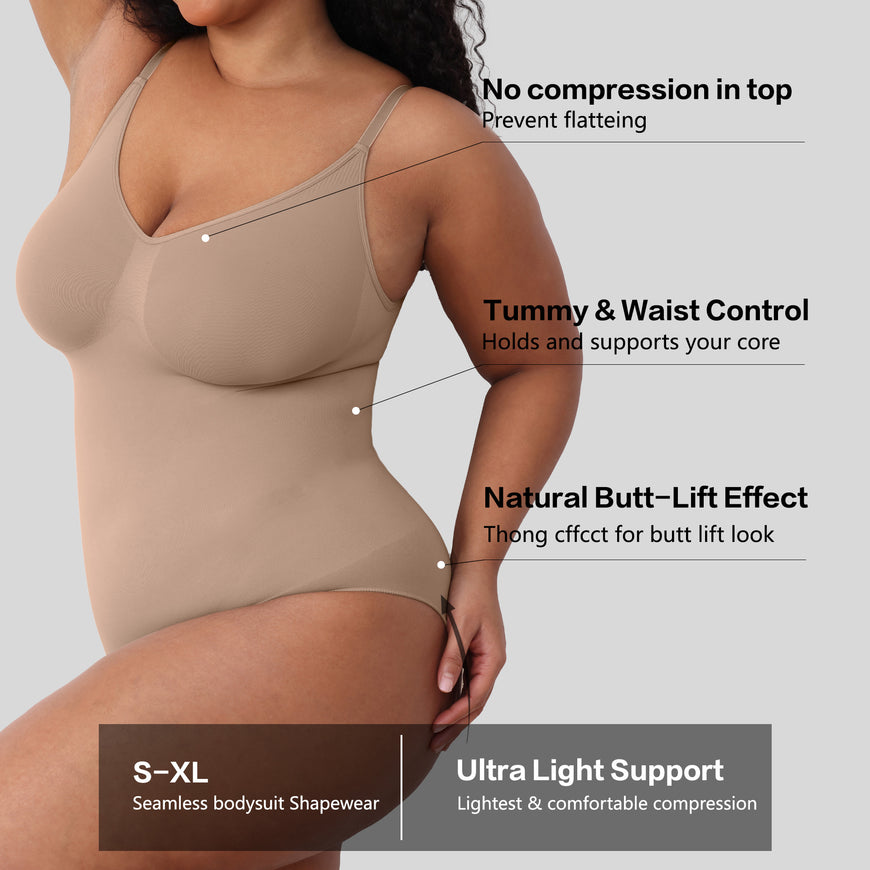 One-Piece Bodysuit Butt-Lifting and Tummy-Tucking Shapewear
